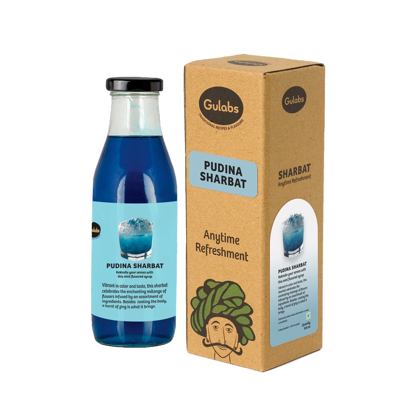 Gulabs Pudina (Mint) Sharbat (500ml)