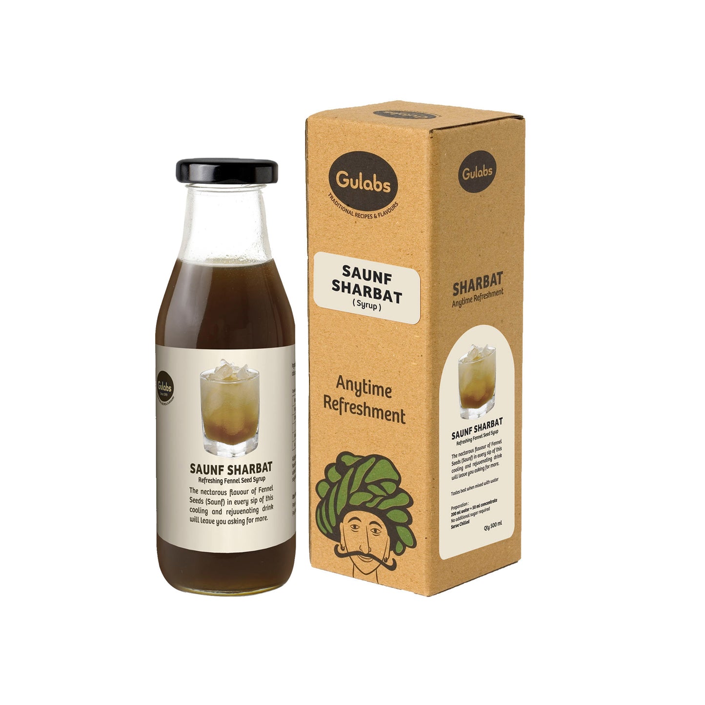 Gulabs Saunf Sharbat (500ml)