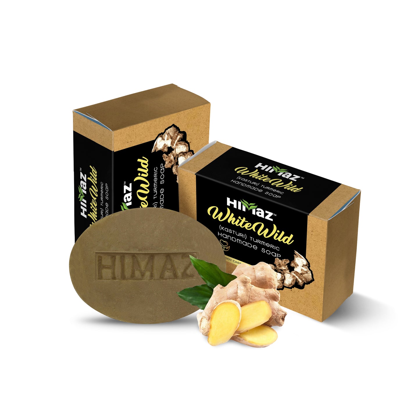 White Wild (Kasturi) Turmeric Handmade Soap (75g)