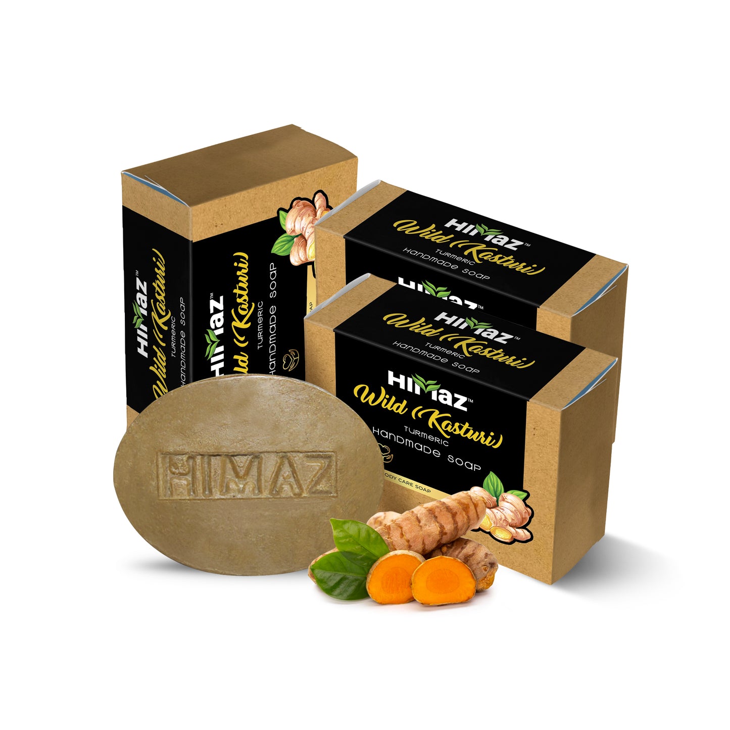 HIMAZ Kasturi Turmeric Handmade Soap (75g)