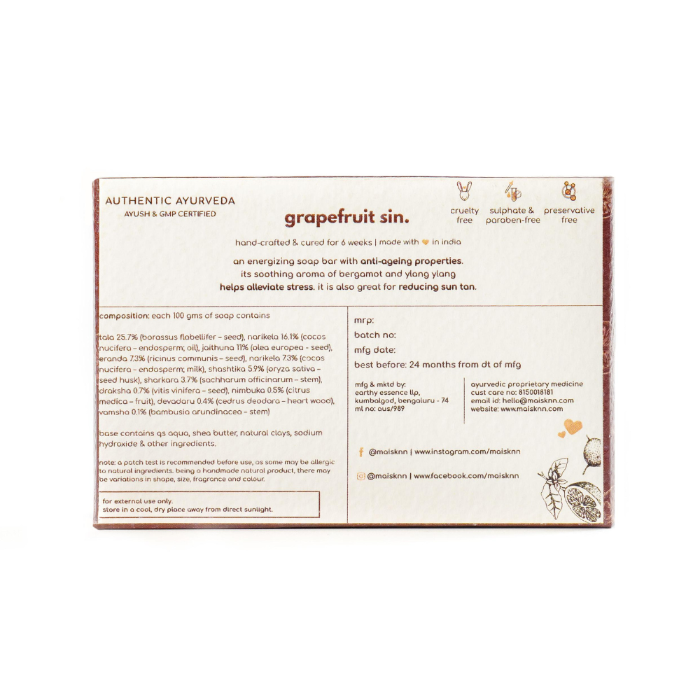 Grapefruit Sin Handmade Artisanal Soap (100g)