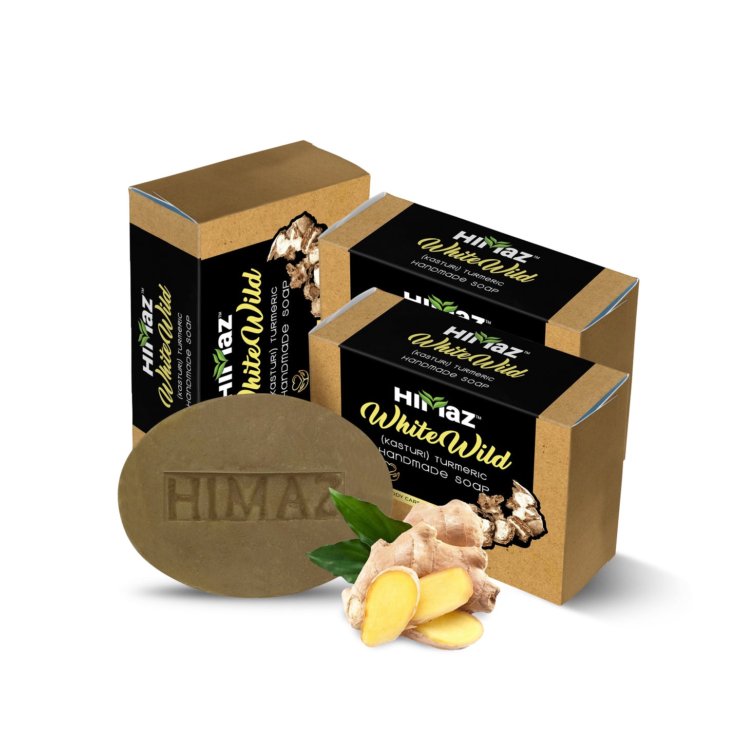 White Wild (Kasturi) Turmeric Handmade Soap (75g)