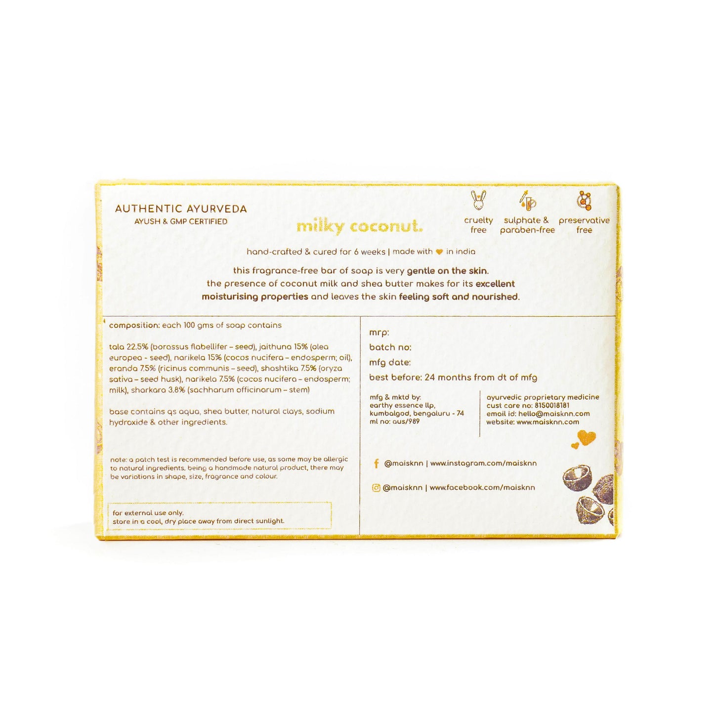 Milky Coconut Handmade Artisanal Soap (100g)