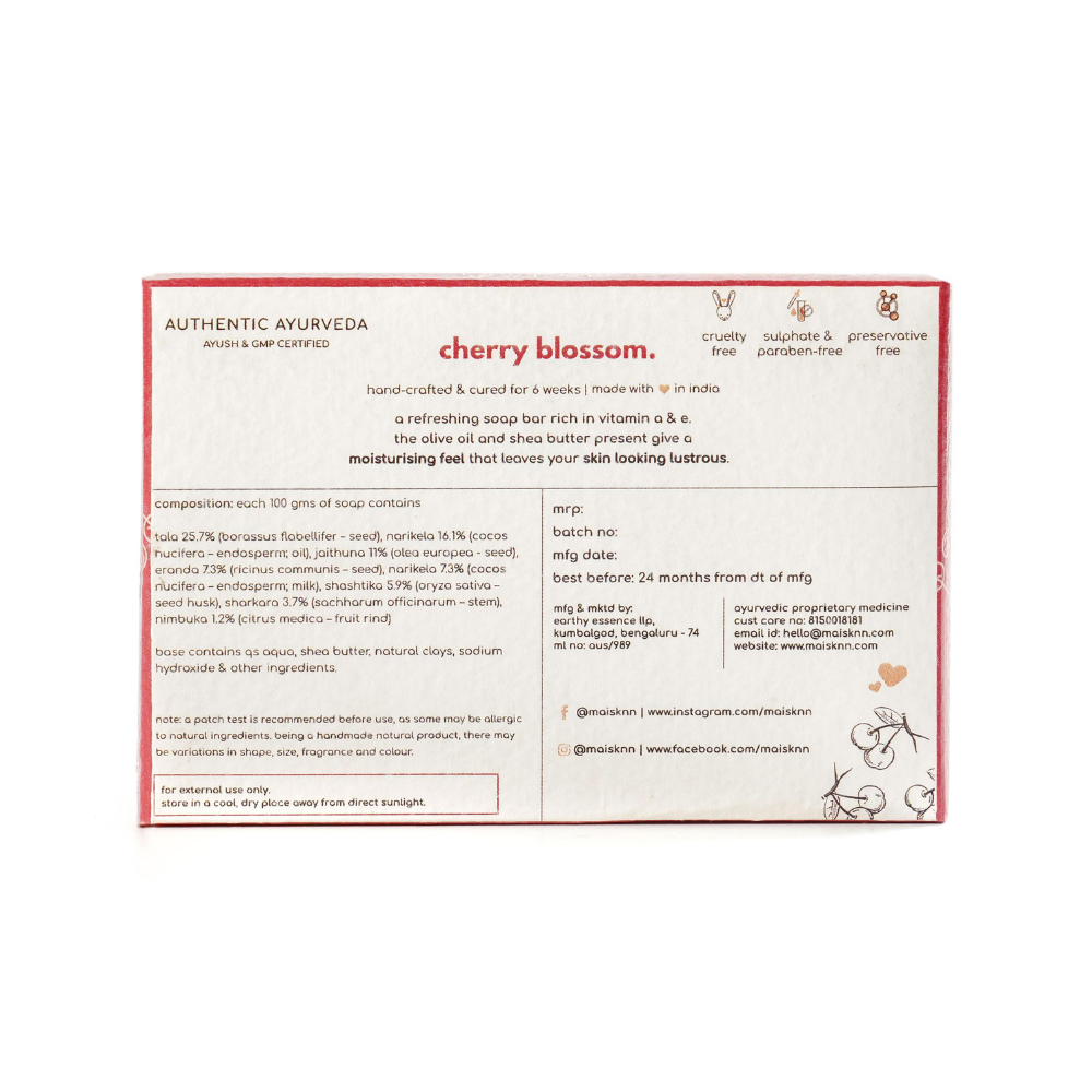 That Charming Cherry Glow Cherry Blossom Handmade Artisanal Soap (100g)