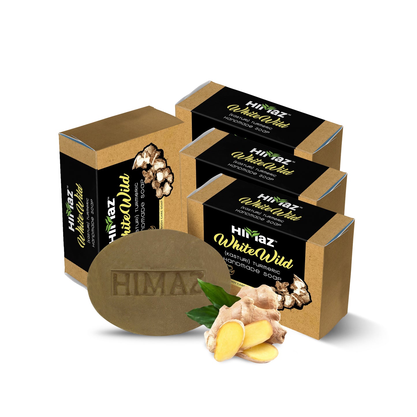 White Wild (Kasturi) Turmeric Handmade Soap (75g)