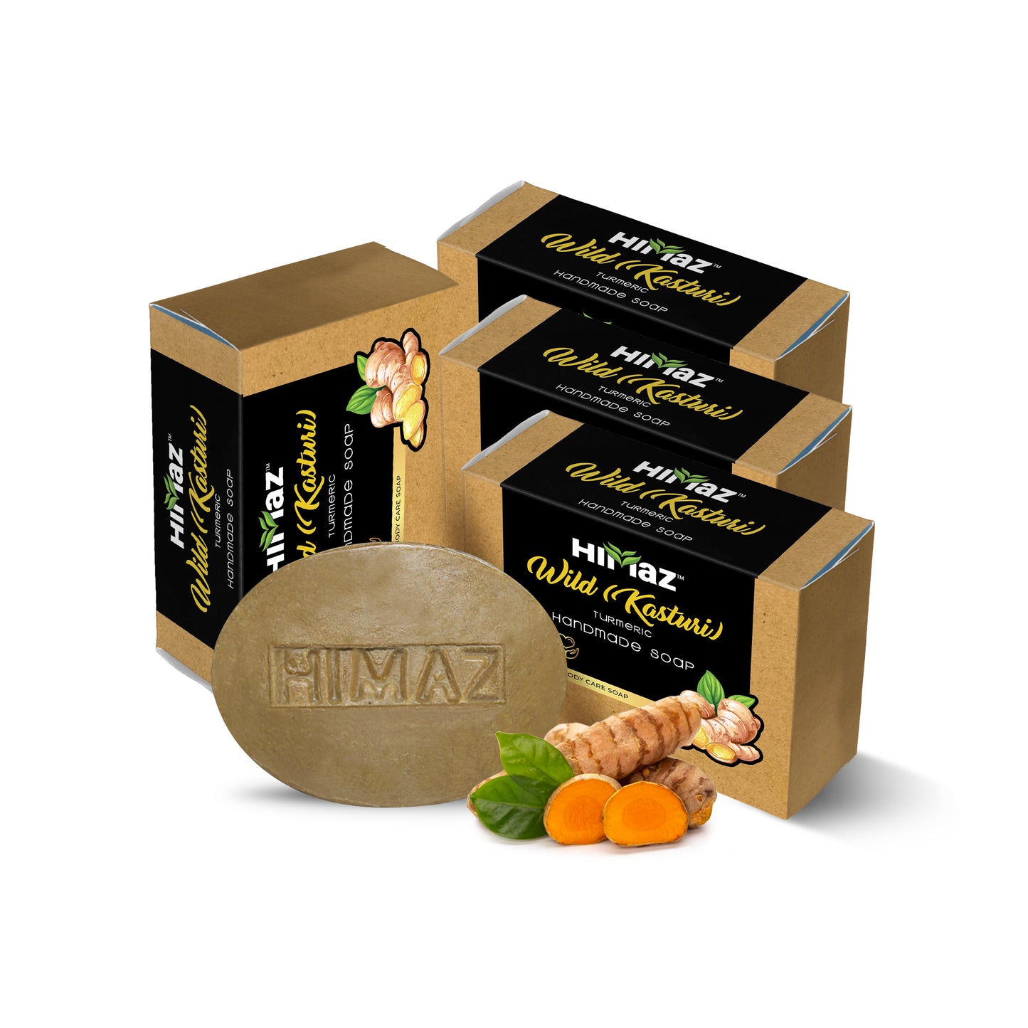 HIMAZ Kasturi Turmeric Handmade Soap (75g)