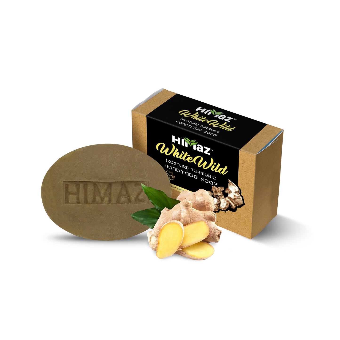 White Wild (Kasturi) Turmeric Handmade Soap (75g)