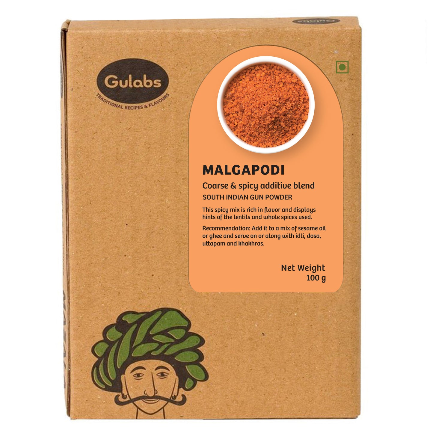 Gulabs Malgapodi Powder (100g)