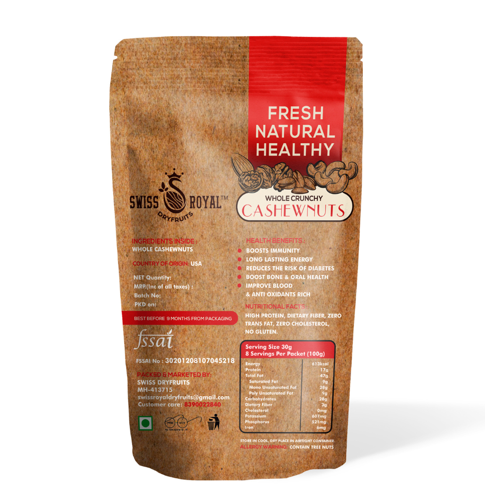 Swiss Royal Premium Crunchy Cashewnuts