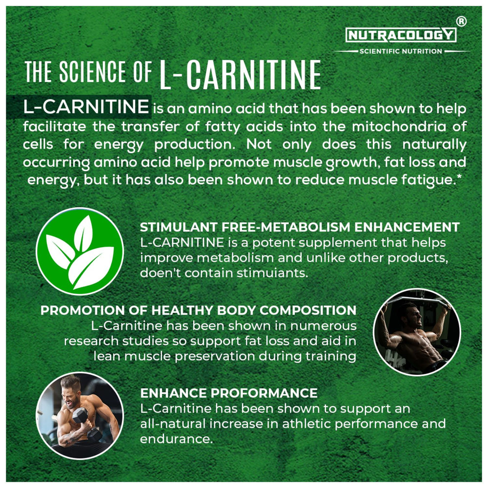 
                  
                    Nutracology L Carnitine 1000mg for Weight Loss, Fat Burner and Muscle Growth (90 Capsules)
                  
                