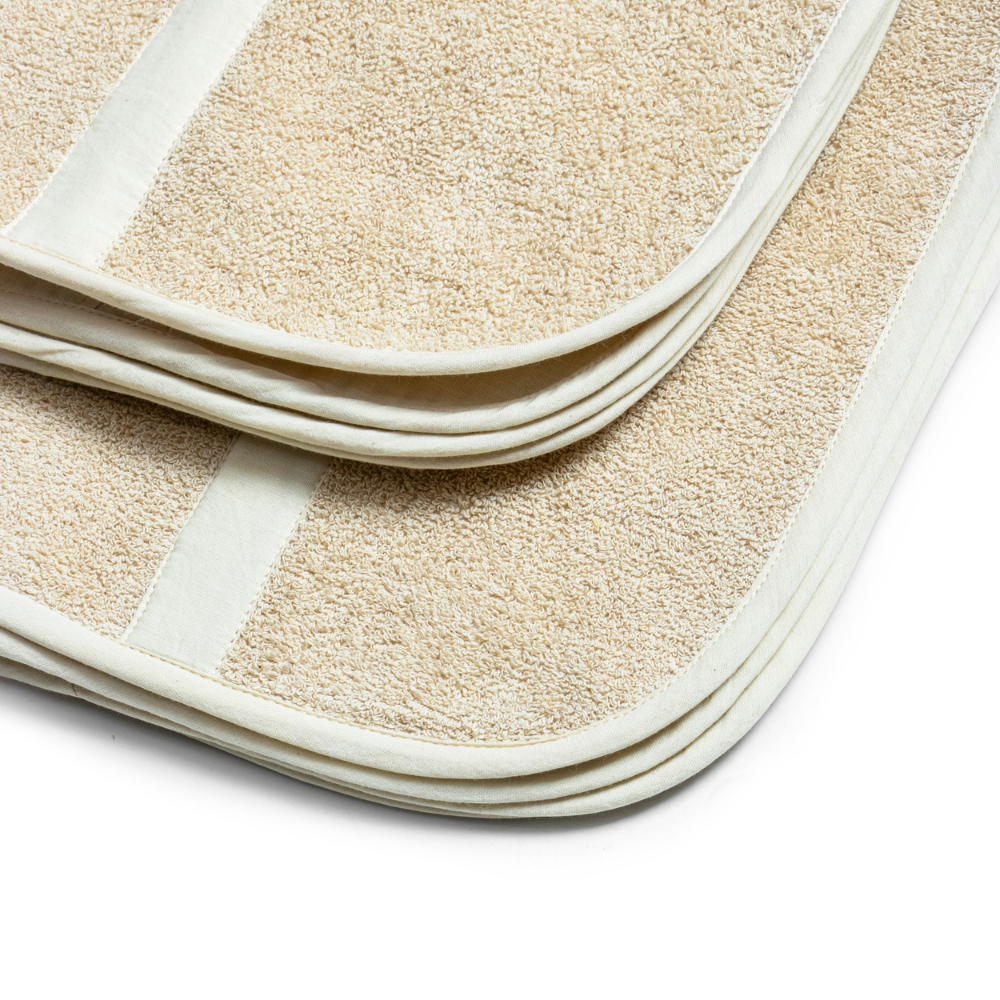 Kalmic Organic Face Towel - Pink, Green, Ivory (Set of 6)