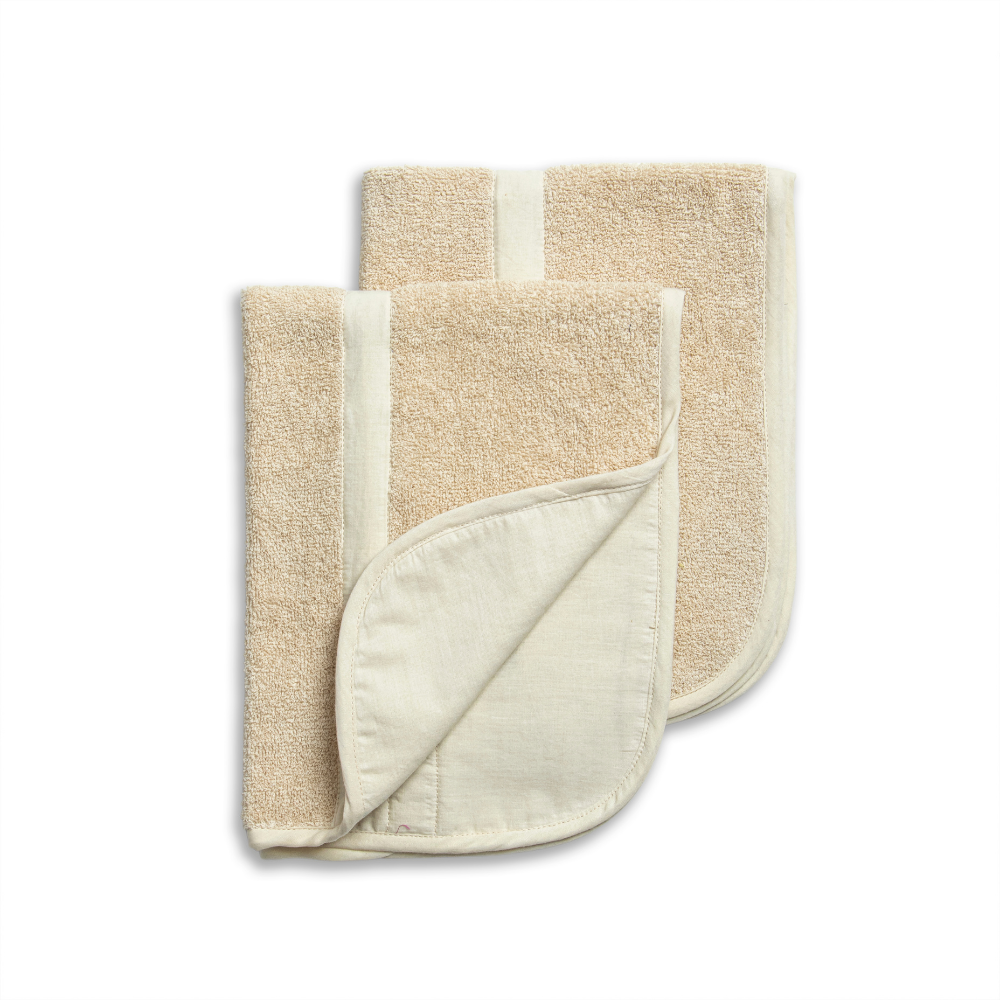 Kalmic Organic Face Towel - Ivory (Set of 2)