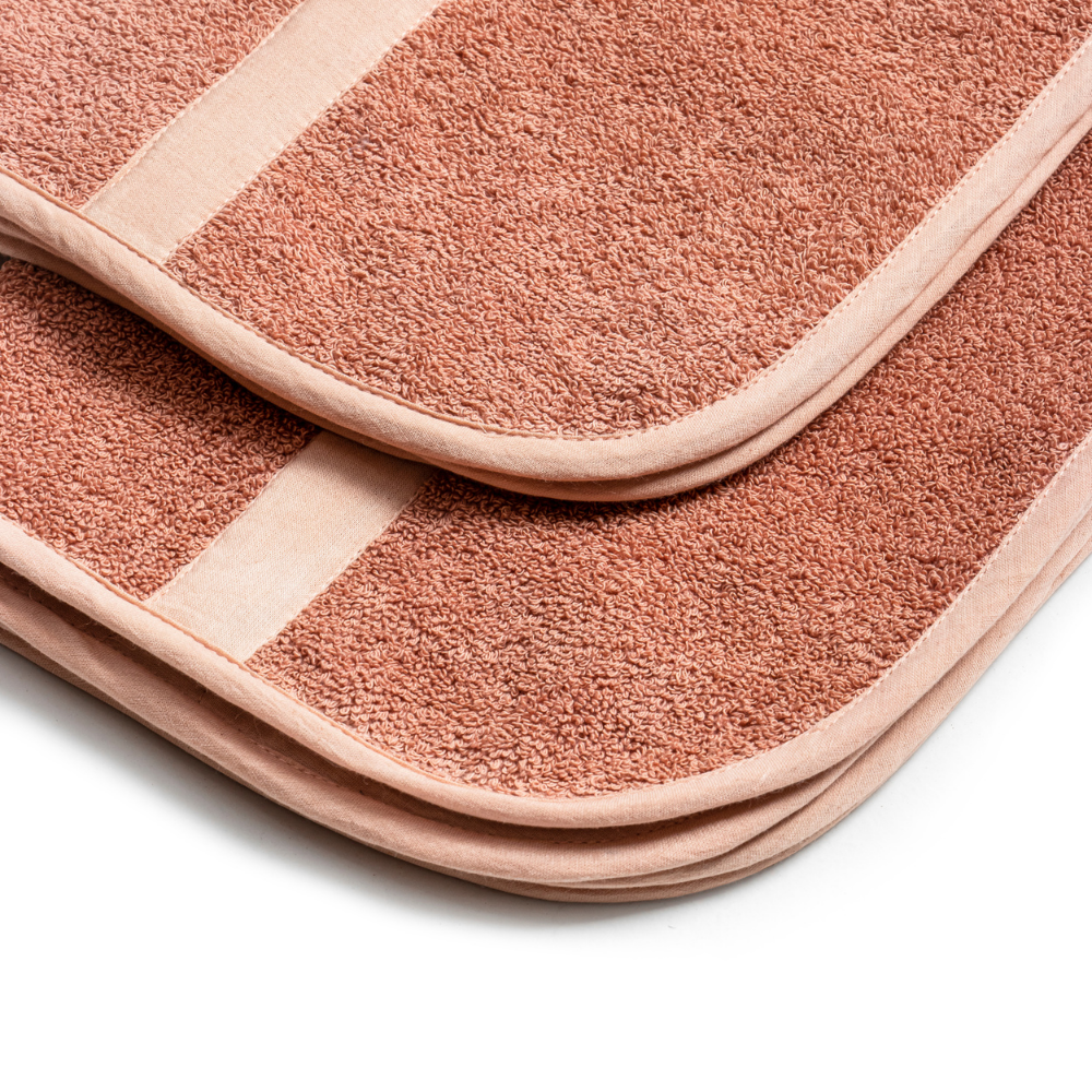 Kalmic Organic Face Towel - Pink, Green, Ivory (Set of 6)