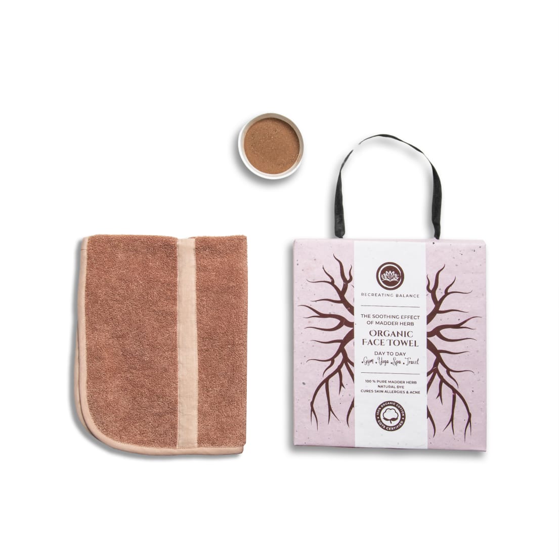 Kalmic Organic Face Towel - Pink