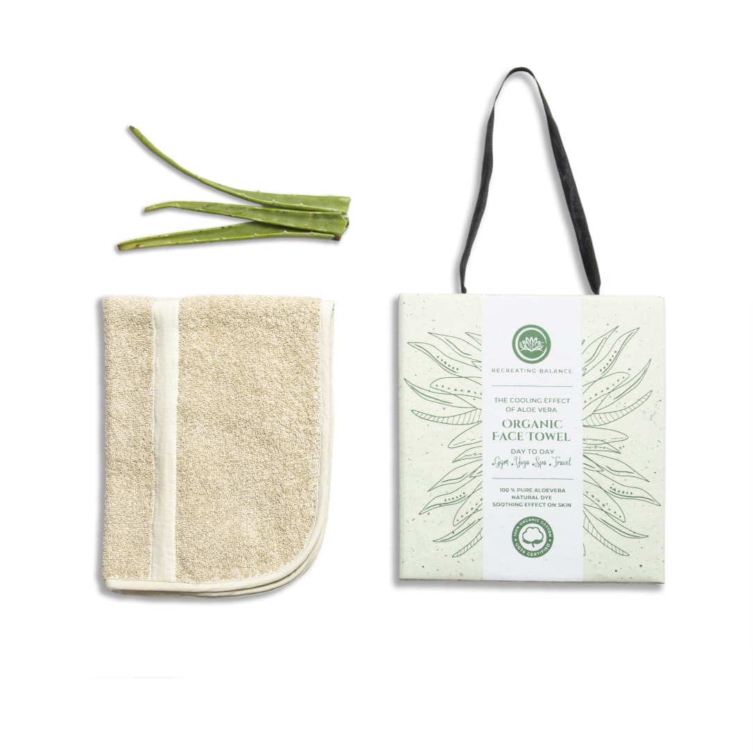 Kalmic Organic Face Towel (Ivory)