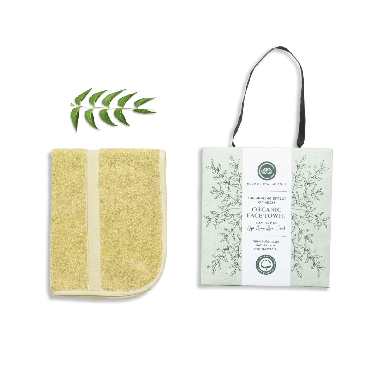 Kalmic Organic Face Towel (Green)