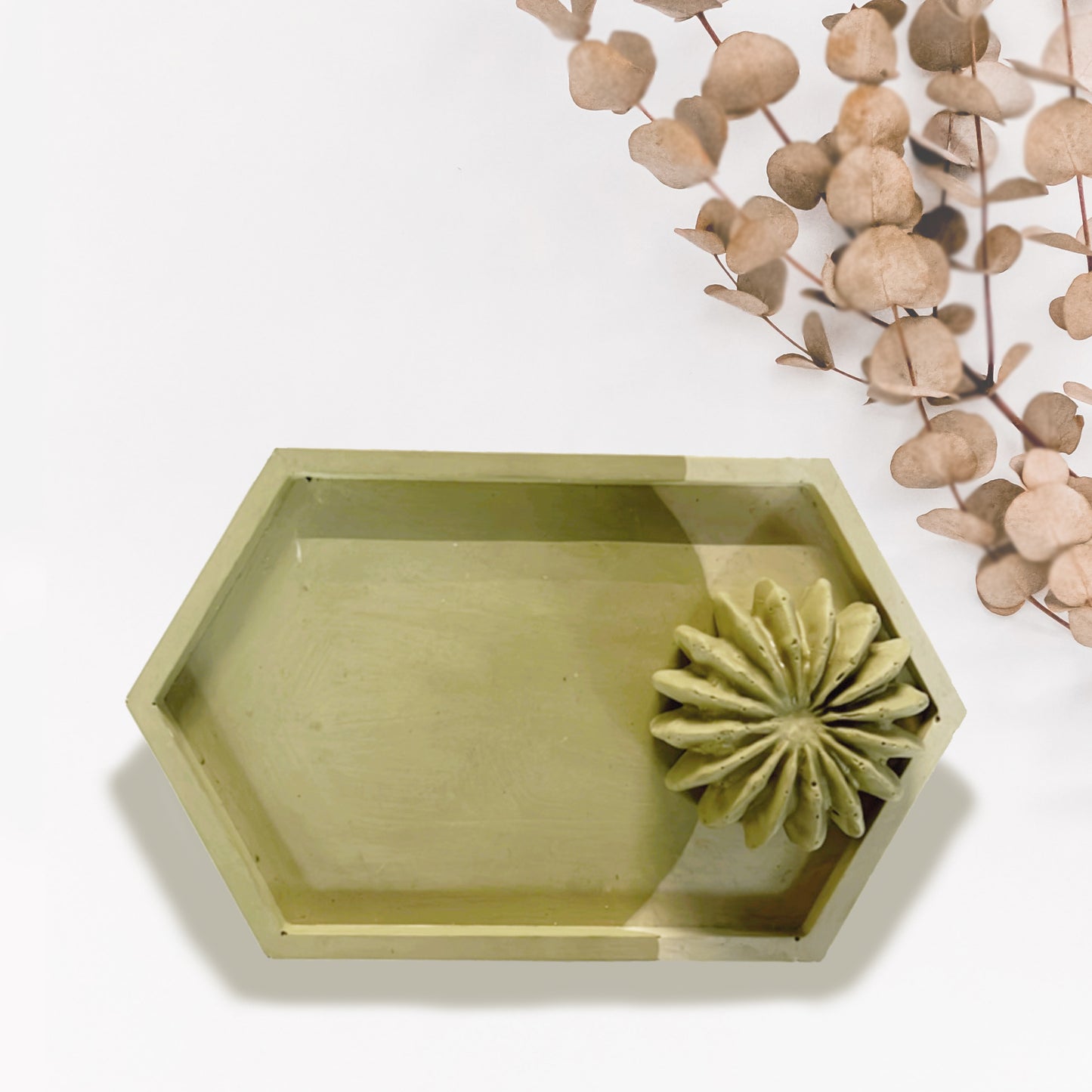 Eco-Resin Trinket and Candle Tray - Hexagon Organiser
