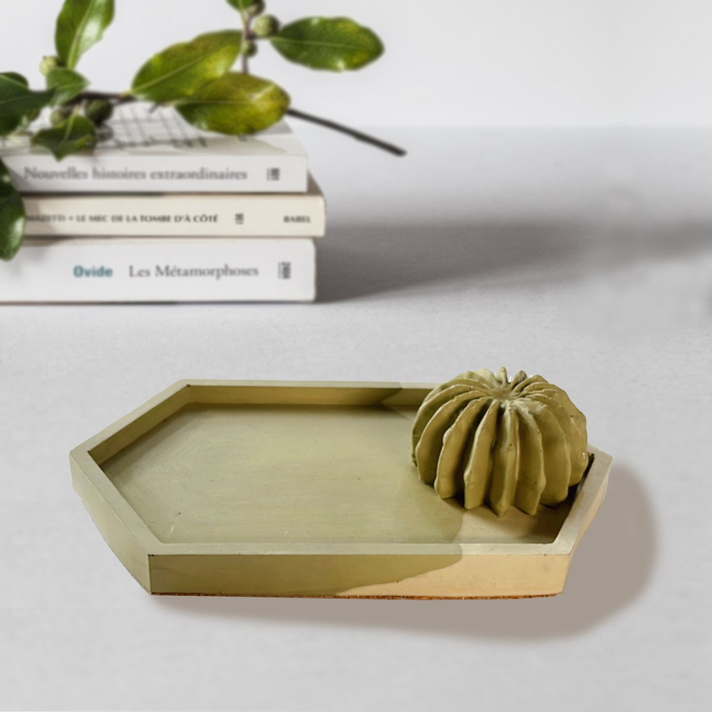 Eco-Resin Trinket and Candle Tray - Hexagon Organiser