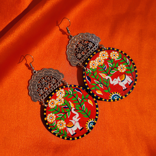 Madhubani Hasthi Earrings
