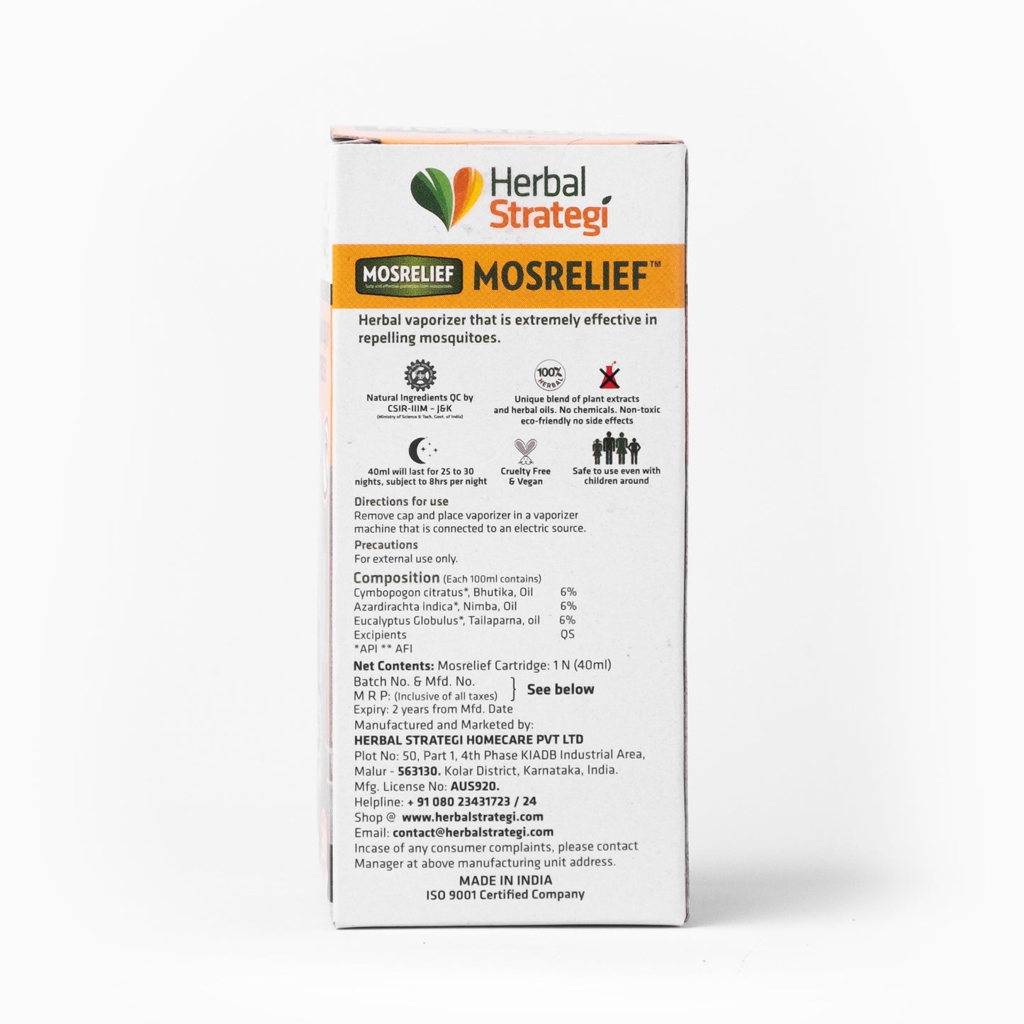 Herbal Strategi Mosquito Repellent Vaporiser (40ml)