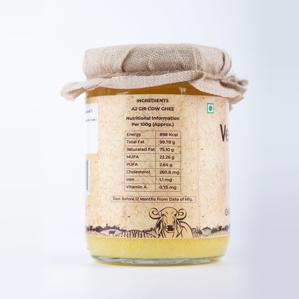 Vedaaz A2 Desi Gir Cow Ghee (500ml)