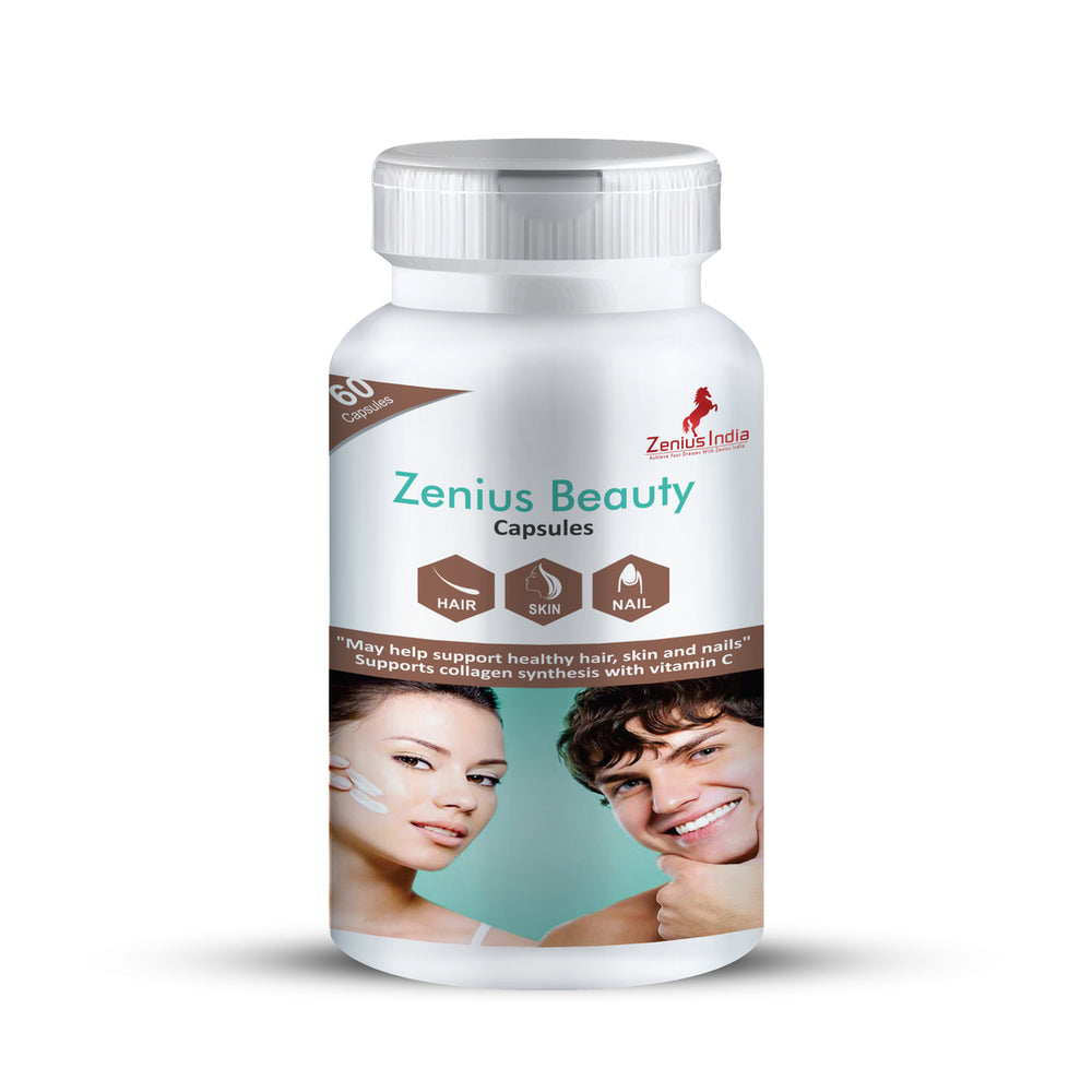 Zenius Beauty Capsule for Hair Growth, Healthy Skin, Nails Whitening - 60 Capsules