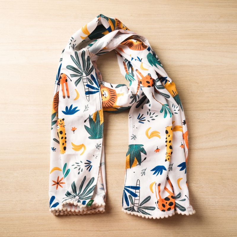 
                  
                    Soothing Jungle Printed Scarves for Women | Bamboo Fabric
                  
                