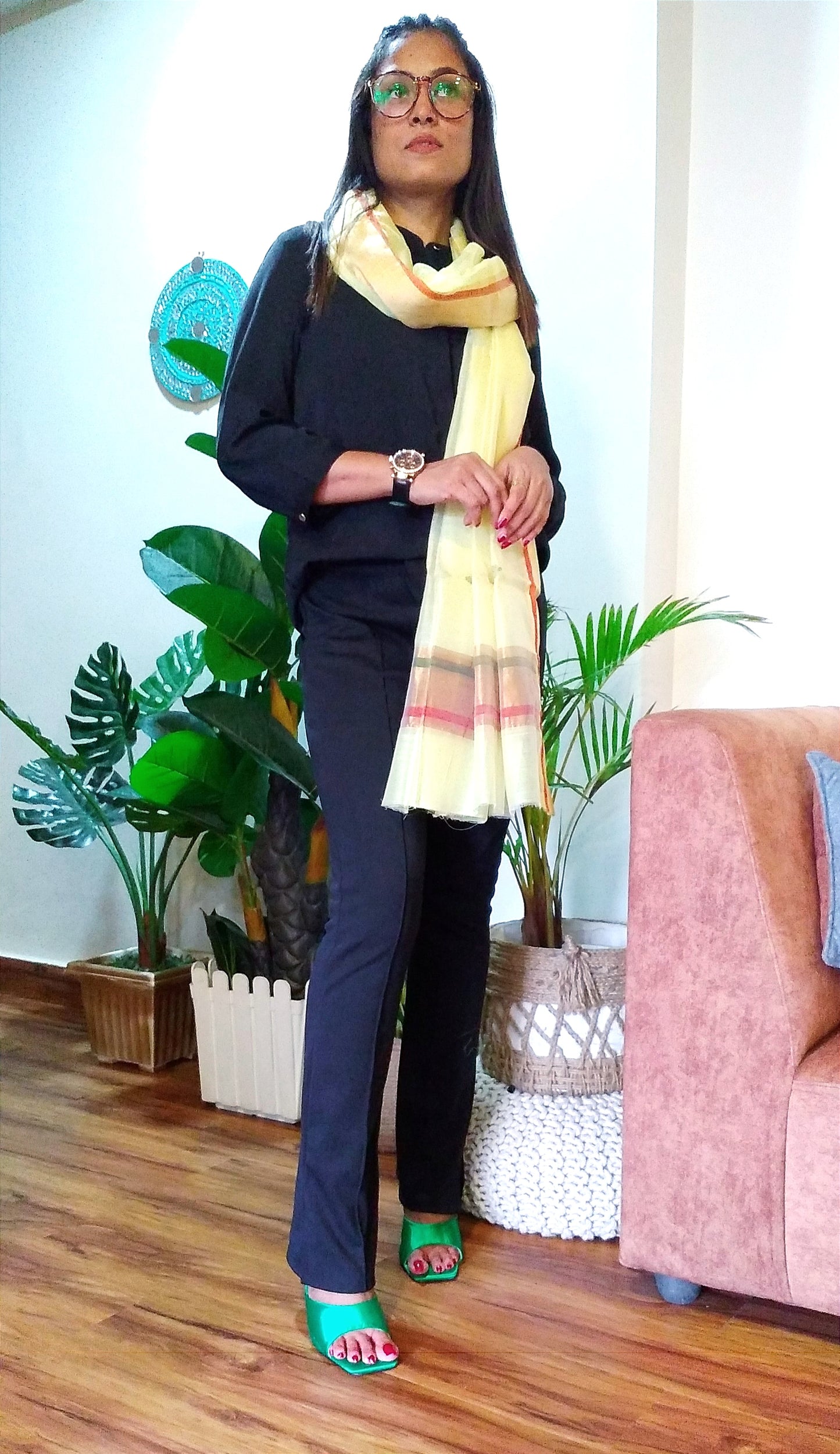 
                  
                    ZIQQR ~ Handwoven Pure Jamdani Designer Stole...a Classic Style Statement.
                  
                