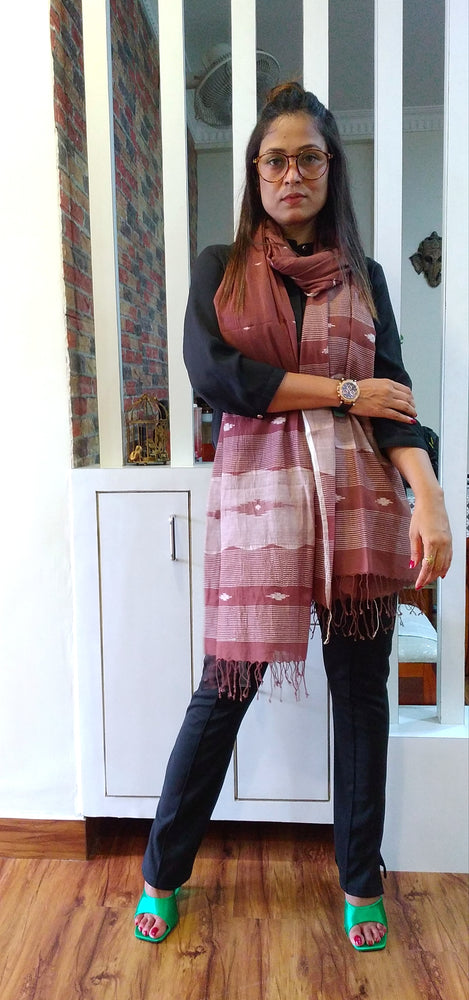 
                  
                    KHAYAL ~ Handwoven Pure Jamdani Designer Stole...a Classic Style Statement.
                  
                