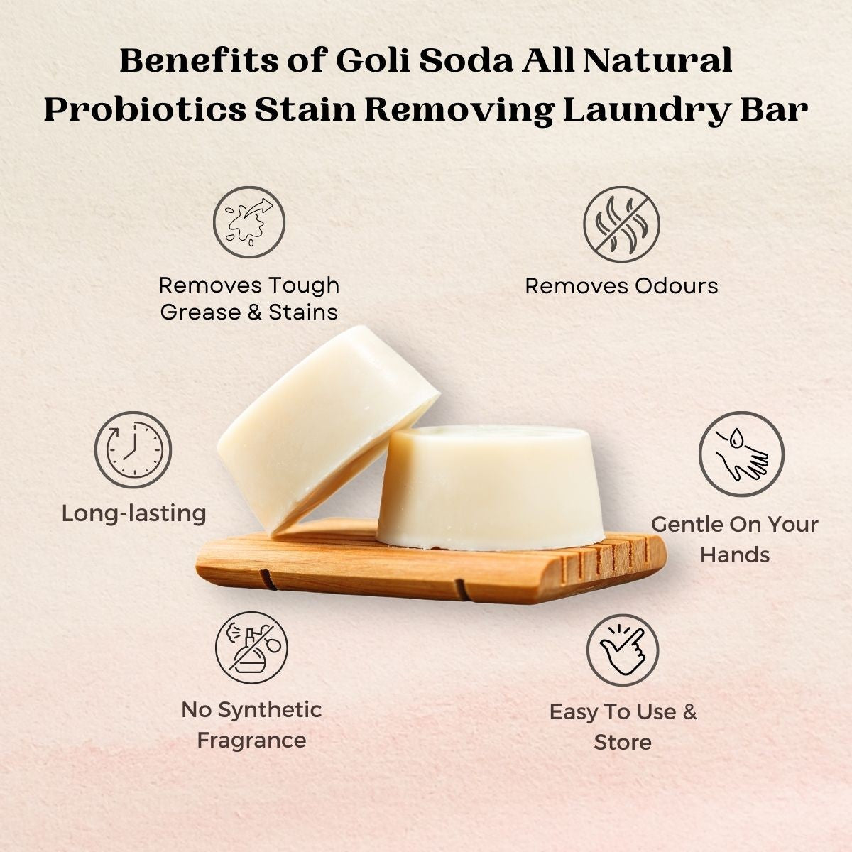 
                  
                    Goli Soda All Natural Probiotics Stain Removing Laundry Bar 90 g
                  
                