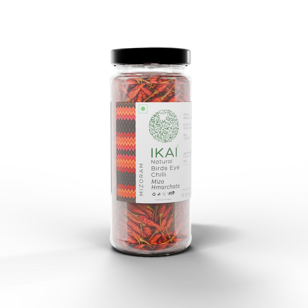 
                  
                    Natural Bird’s Eye Chilli | Mizo Hmarchate | Regional Specialty-Mizoram | Exotic |25g
                  
                