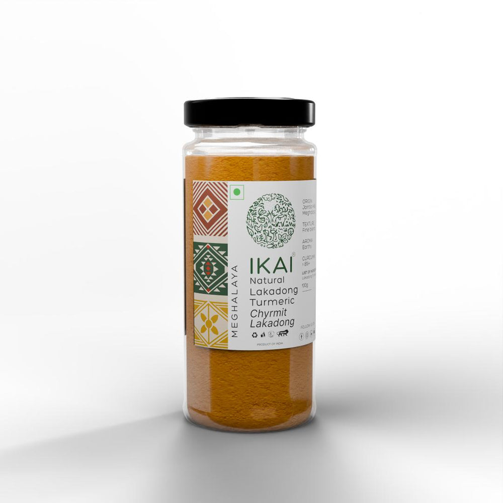 
                  
                    IKAI Natural Lakadong Turmeric | 8 % Curcumin Content | Regional Specialty - Meghalaya | 100g
                  
                