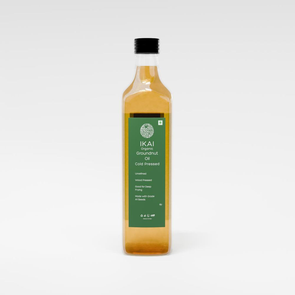 Organic Groundnut Oil | Cold Pressed | Wood Pressed | Unrefined | 1000ml