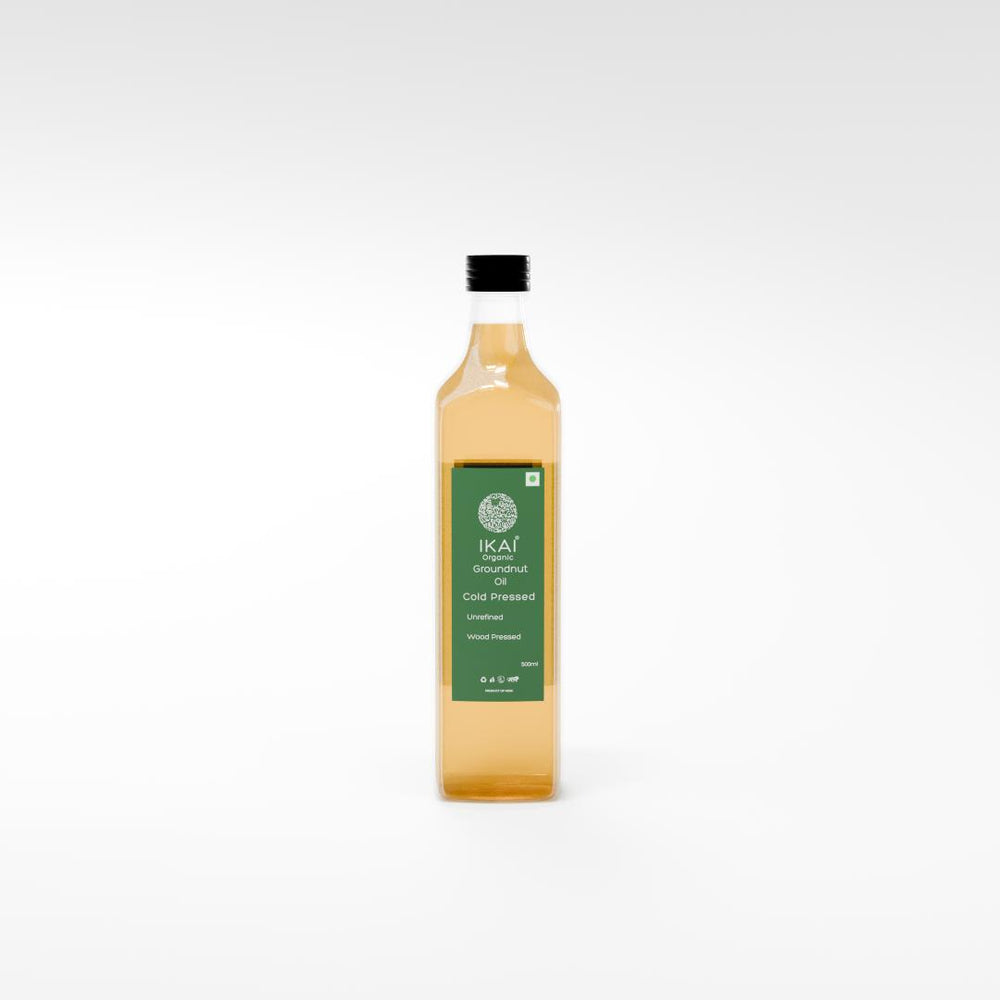 Organic Groundnut Oil | Cold Pressed | Wood Pressed | Unrefined | 500ml