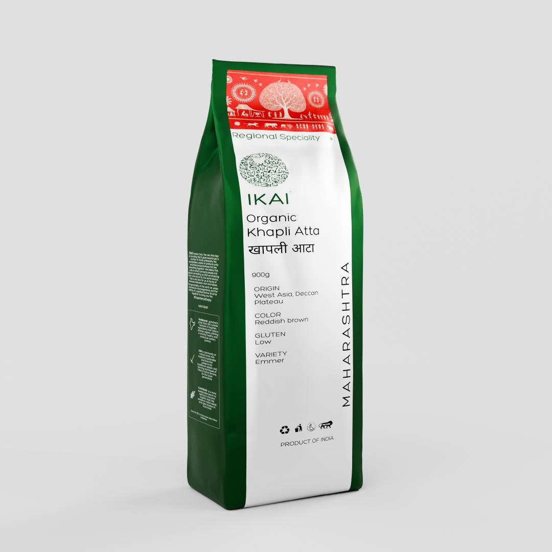 
                  
                    Organic Khapli Atta | Emmer wheat Flour | Regional Specialty - Maharashtra | 900g
                  
                