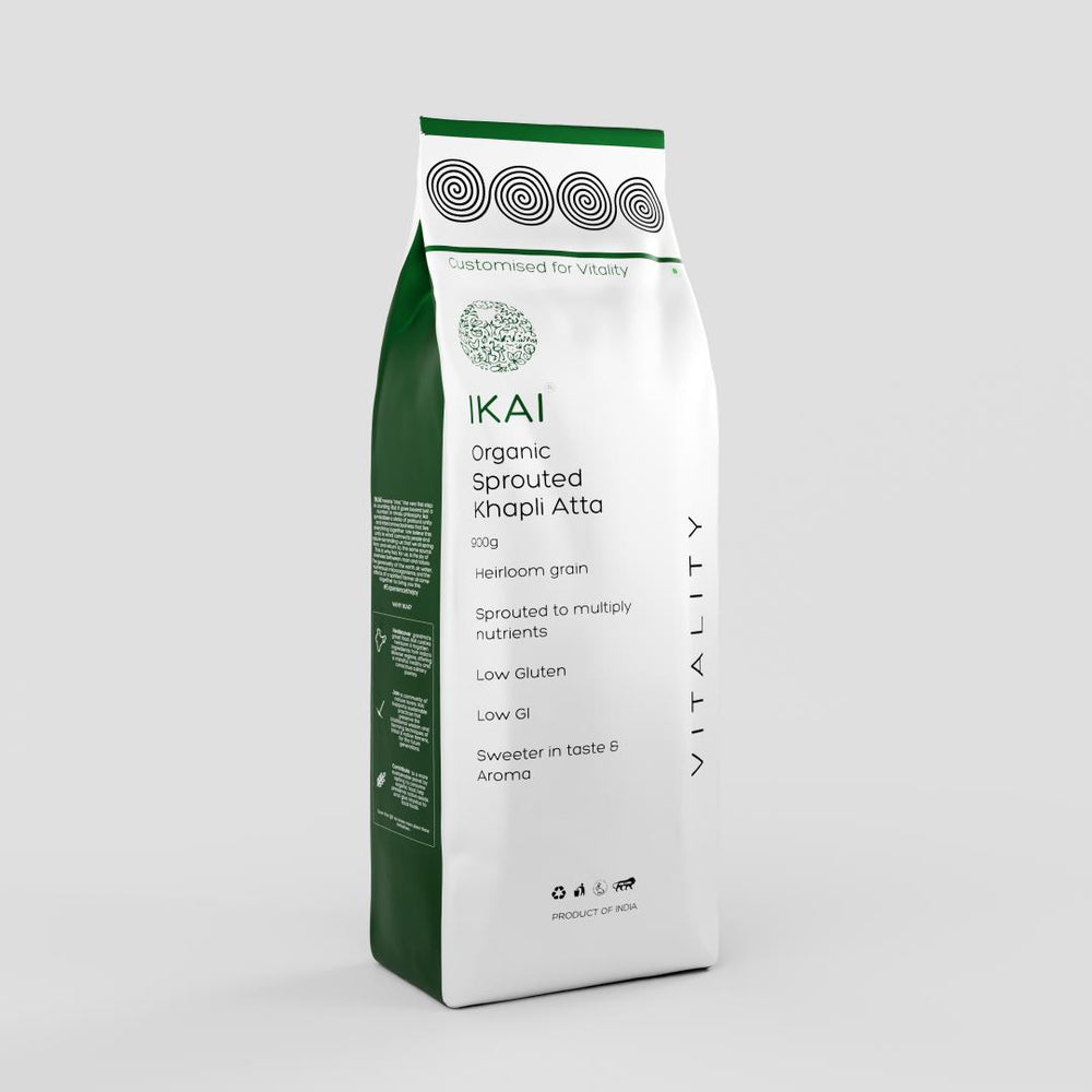 
                  
                    Organic Sprouted Khapli Atta | Ancient Emmer wheat | Sprouted | Customised for Vitality | 900g
                  
                
