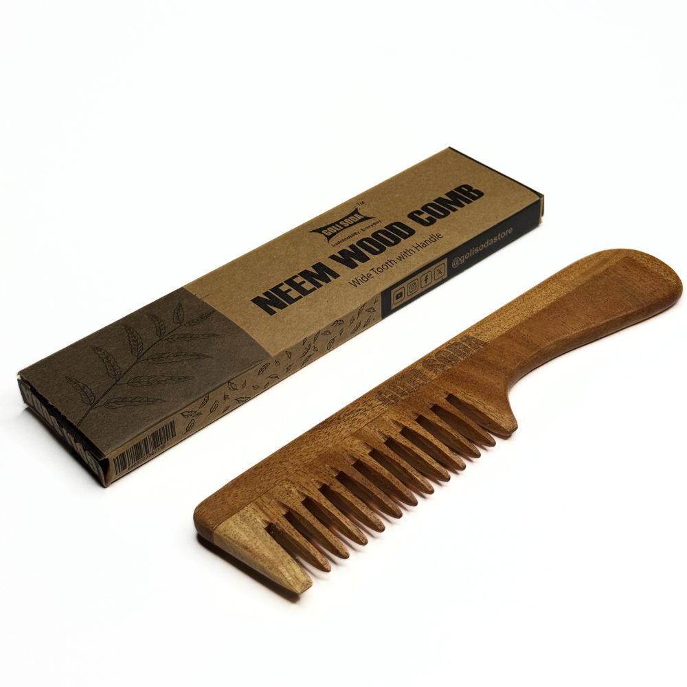 
                  
                    Goli Soda Neem Wood Comb - Wide Tooth with Handle
                  
                