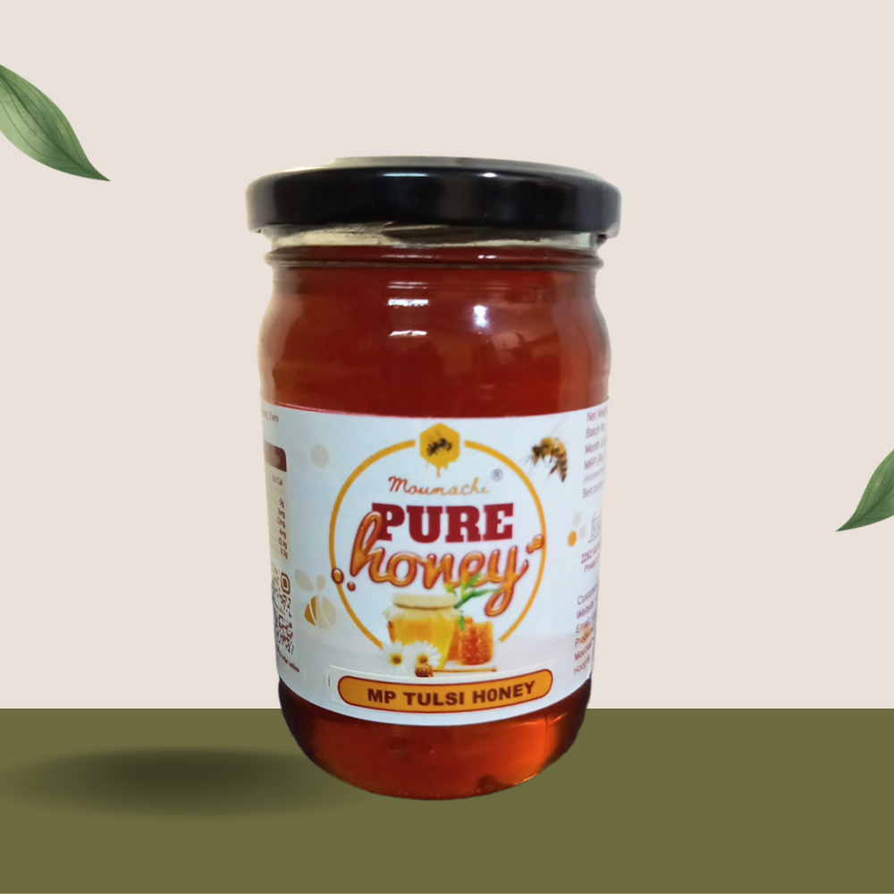 
                  
                    Moumachi Tulsi Pure Raw Organic Honey 350g (Pet jar)
                  
                