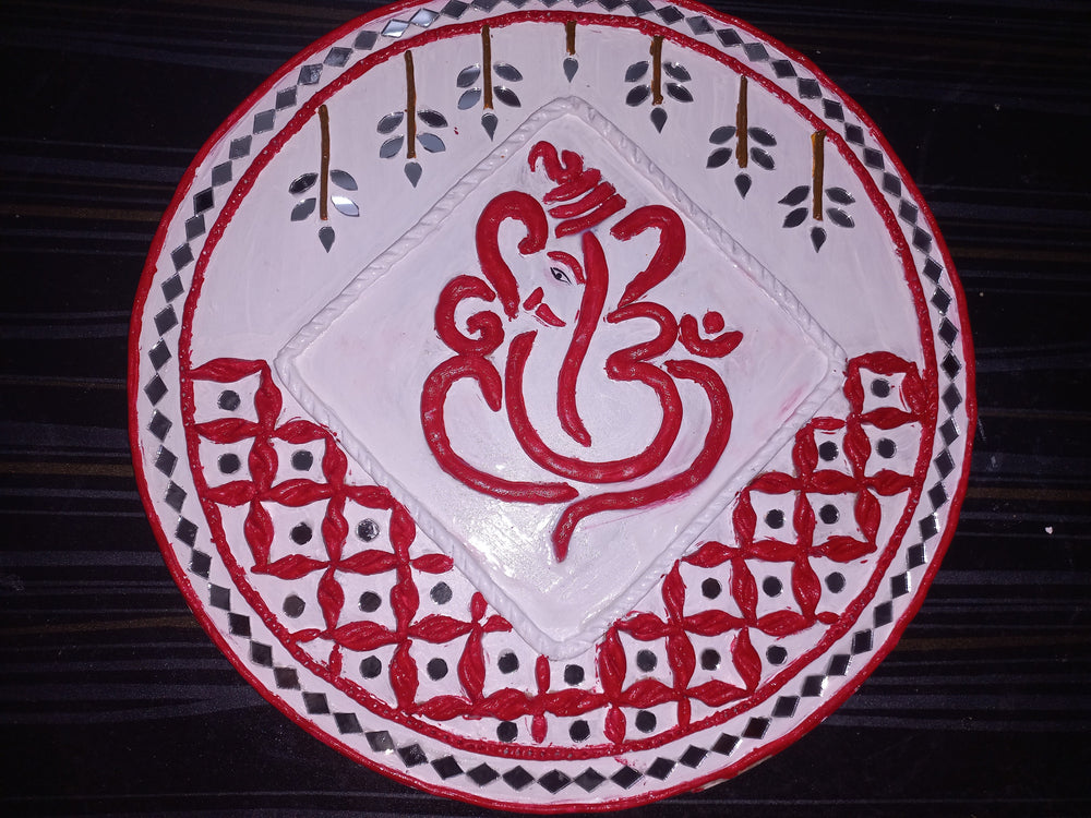 Lord Ganesh Lippan art