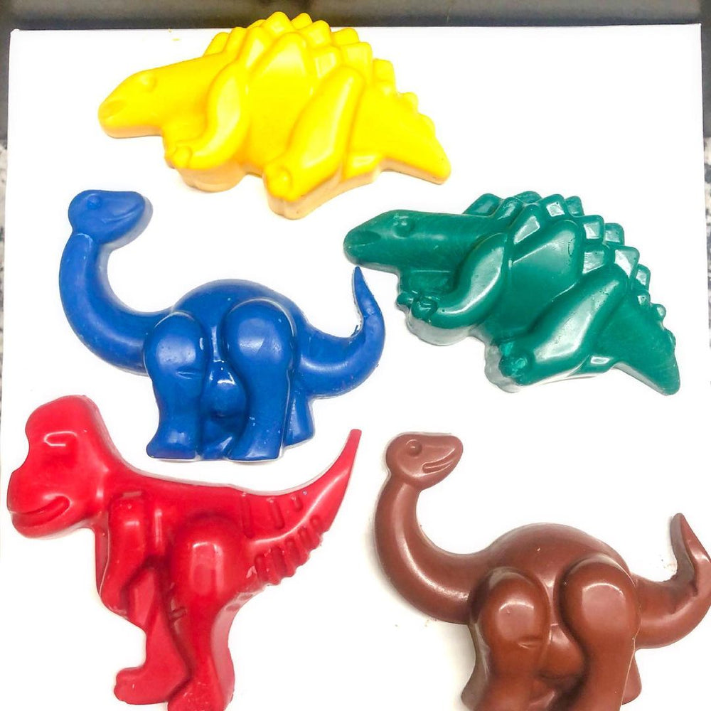 
                  
                    Handmade Non-toxic Jumbo Dinosaur Shaped Crayons Set of 5
                  
                