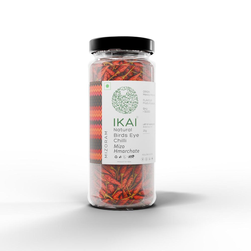 Natural Bird’s Eye Chilli | Mizo Hmarchate | Regional Specialty-Mizoram | Exotic |25g