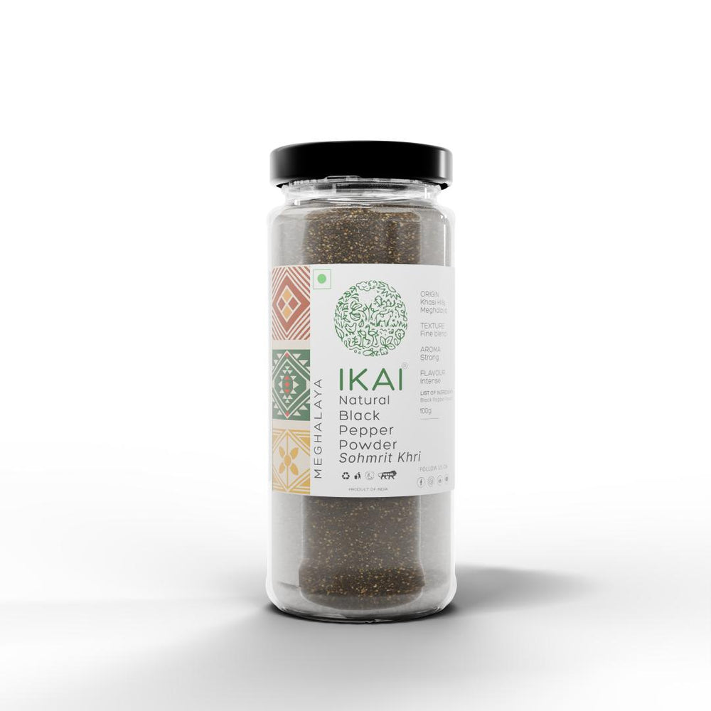 
                  
                    Natural Black Pepper Powder| Sohmrit Khri | Regional Specialty -Meghalaya |100g
                  
                