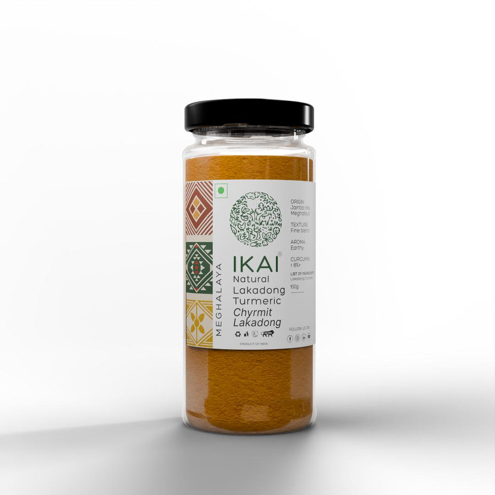 
                  
                    IKAI Natural Lakadong Turmeric | 8 % Curcumin Content | Regional Specialty - Meghalaya | 100g
                  
                