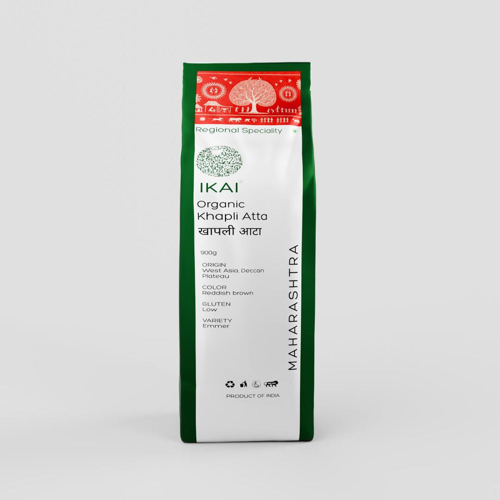 
                  
                    Organic Khapli Atta | Emmer wheat Flour | Regional Specialty - Maharashtra | 900g
                  
                
