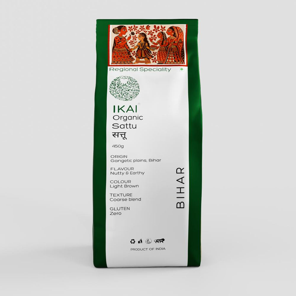 Organic Sattu | Regional Specialty-Bihar | Gluten Free | Natural Protein Foods | 450g