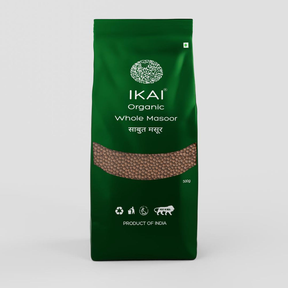 
                  
                    Organic Whole Masoor | Unpolished Red Lentil | Gluten Free Indian Foods| 500g
                  
                