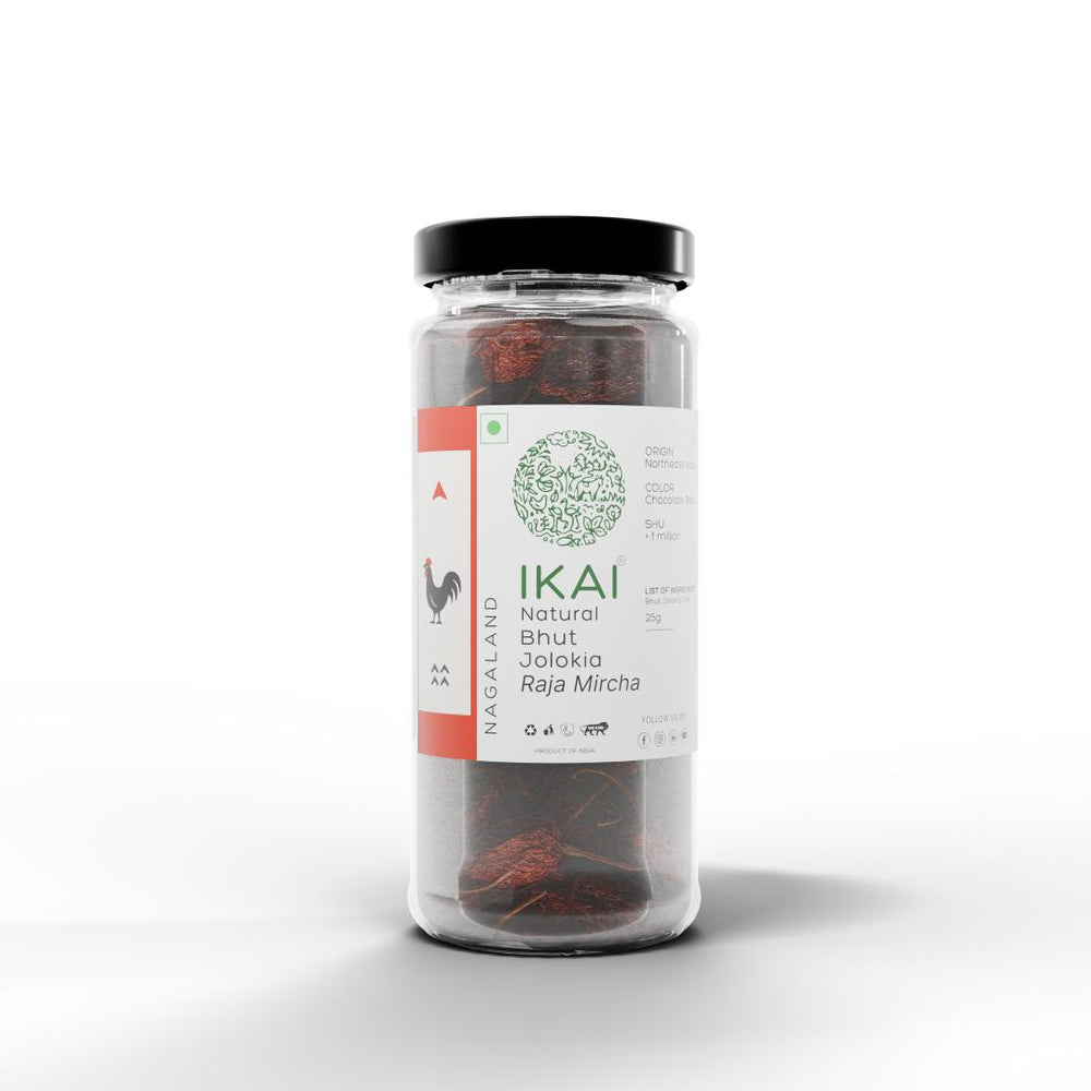 Natural Bhut Jholokia | King Chilli | Regional Specialty-Nagaland | Ghost Pepper |25g
