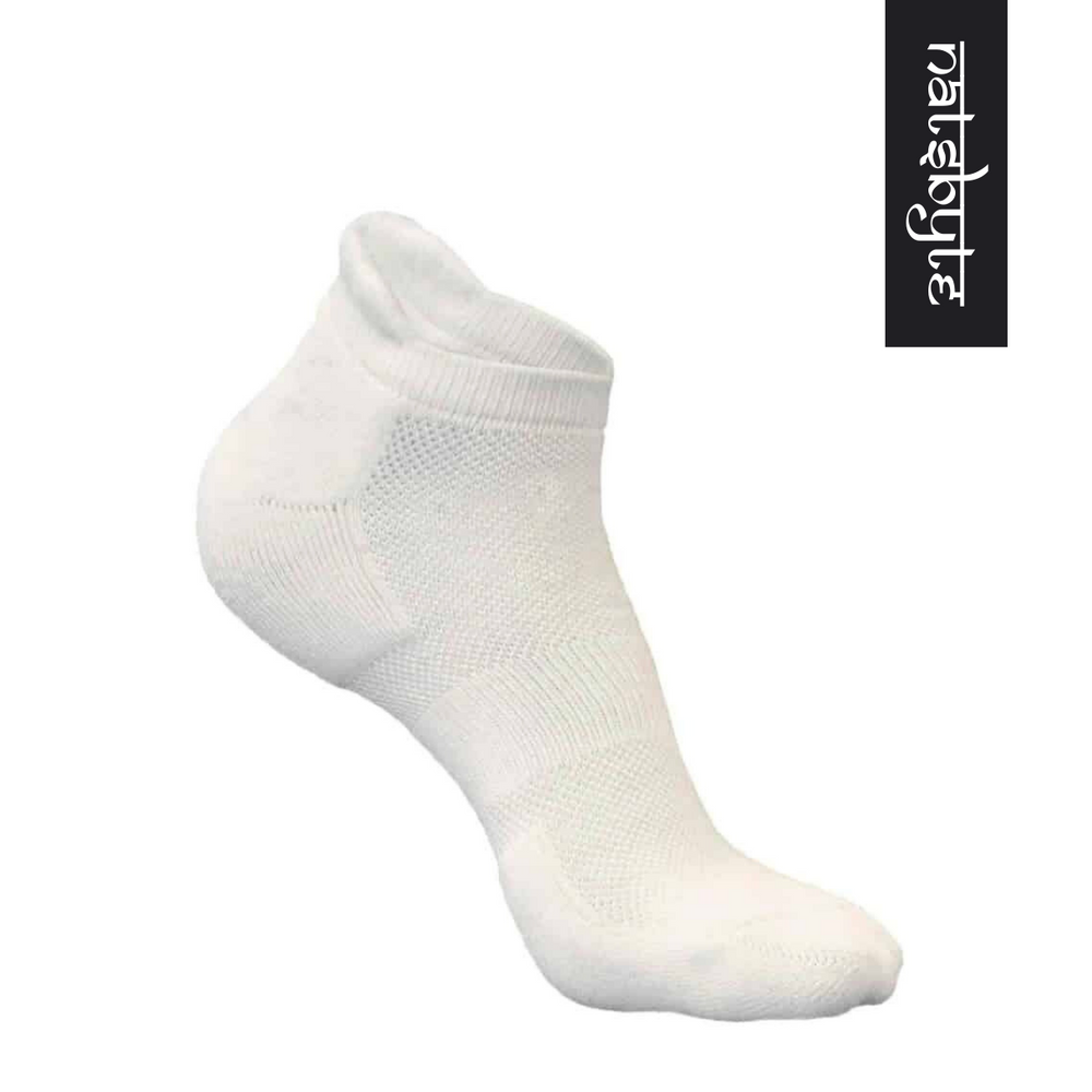 Natsbyte Bamboo Fiber Unisex Ankle Socks (odour Free)-White