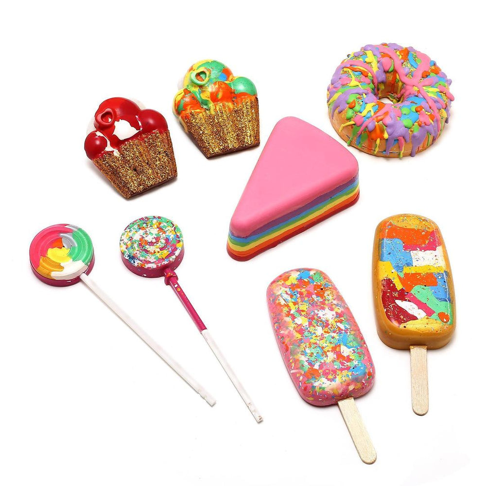 Handmade Non-toxic Jumbo Dessert Crayon Shaped Crayons Set of 5