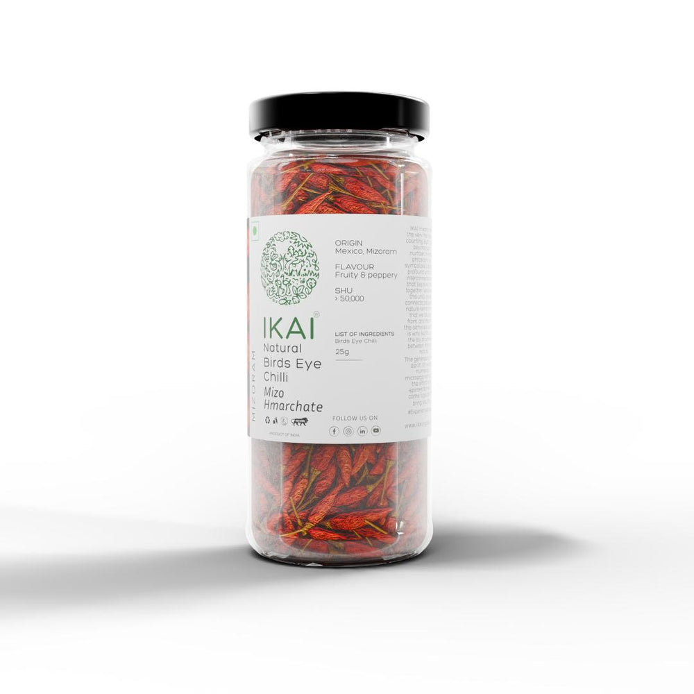 
                  
                    Natural Bird’s Eye Chilli | Mizo Hmarchate | Regional Specialty-Mizoram | Exotic |25g
                  
                